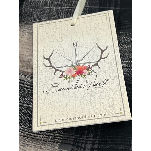 NWT Boundless North Size S Plaid Puffer Jacket Brown MSRP $128 - Picture 12 of 14